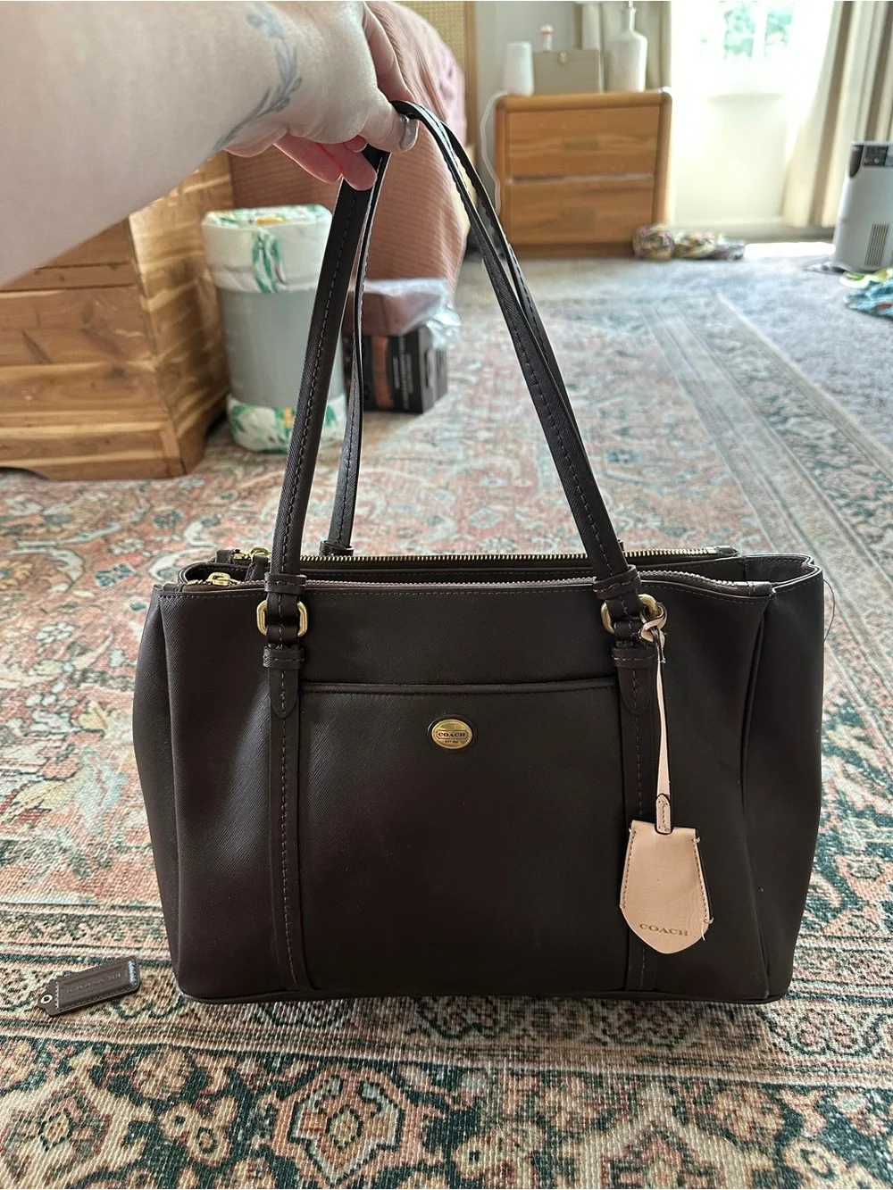 Vintage Coach Brown Leather Purse